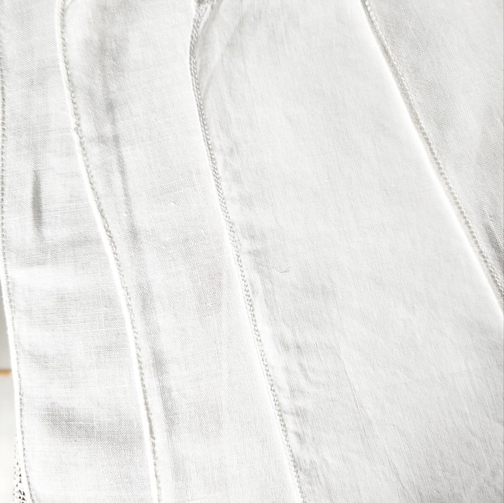 SET OF 5 SIMPLE LINEN HANDKERCHIEFS NO DESIGN - Picture 3 of 4